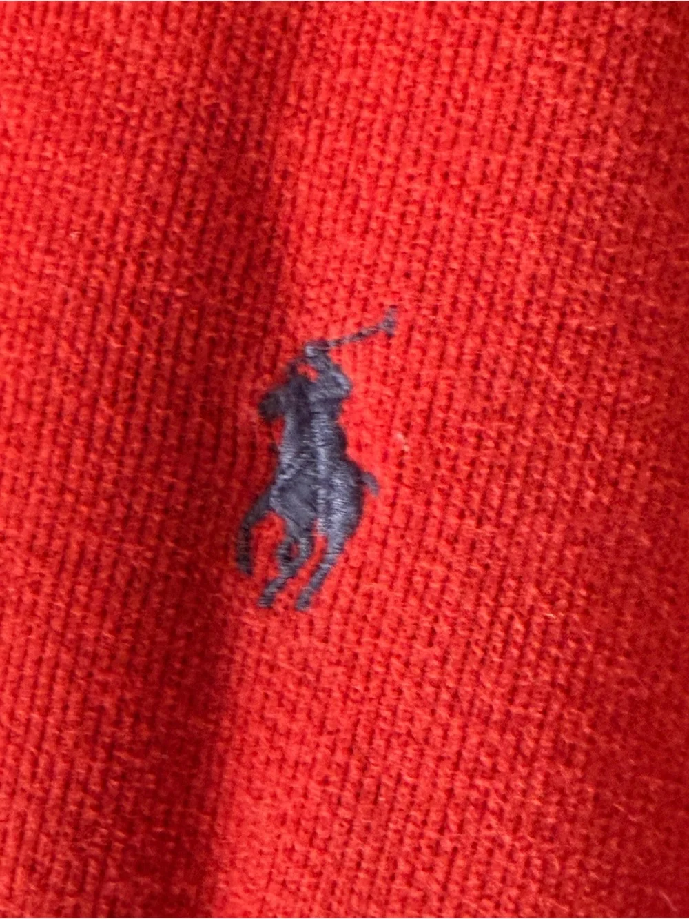 Vintage Polo by Ralph Lauren Red Quarter-Zip Fleece Sweater